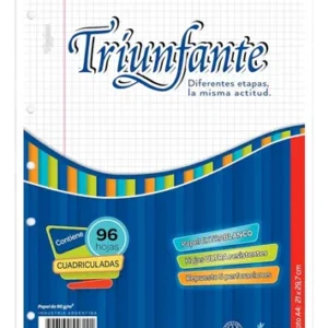REPUESTO TRIUNFANTE 96 HOJAS 90 GRAMOS, RAYADAS/CUADRICULADAS