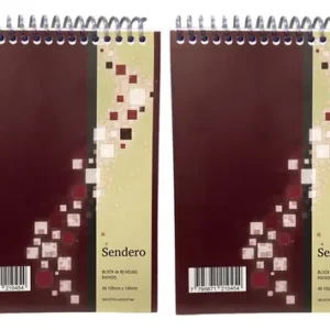 BLOCK SENDERO 80 HOJAS CON ESPIRAL, A5 RAYADOS/CUADRICULADO