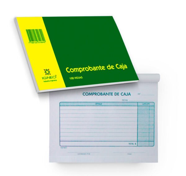 COMPROBANTE DE CAJA 100 HOJAS IGNEO