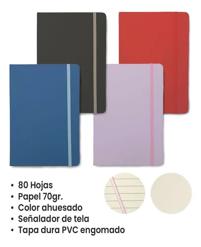 LIBRETA 80 HOJAS RAYADOS, CARBEST VARIOS COLORES