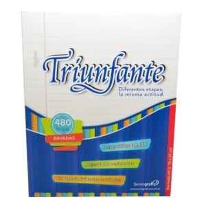 REPUESTO TRIUNFANTE 480 HOJAS 90 GR, RAYADOS/CUADRICULADOS