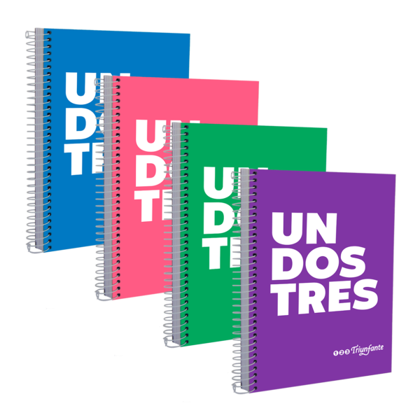 CUADERNO TIPO ABC X100 HOJAS, TRIUNFANTE CUADRICULADOS