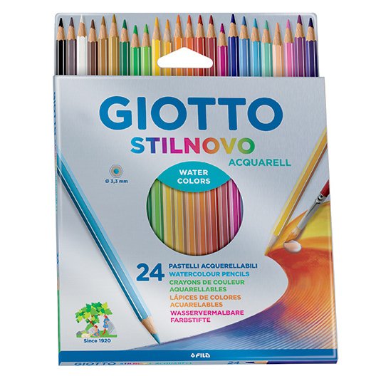 LAPICES DE COLORES ACUARELABLES GIOTTO, 24 COLORES