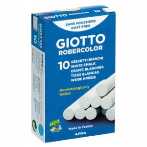 TIZA GIOTTO ROBERCOLOR POR 10 UNIDADES, COLOR Y BLANCAS